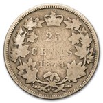1874-H Canada 25 Cents Good