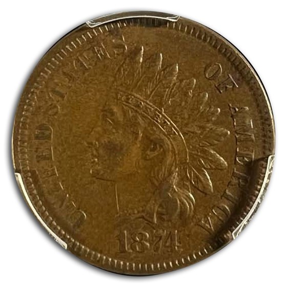 1874 Indian Head Cent AU-50 PCGS 1874 Indian Head Cent AU-50 PCGS