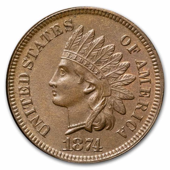 1874 Indian Head Cent BU 1874 Indian Head Cent BU