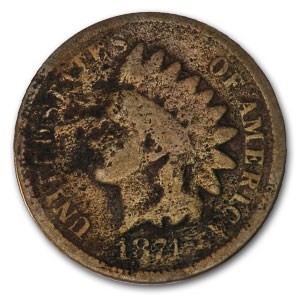 1874 Indian Head Cent Good Details 1874 Indian Head Cent Good Details