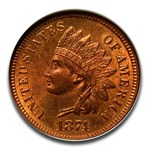 1874 Indian Head Cent MS-66 NGC (Red/Brown)