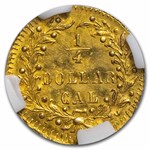 1874 Indian Round 25 Cent Gold MS-64 NGC (BG-875)
