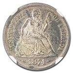 1874 Liberty Seated Dime PF-63 NGC CAC