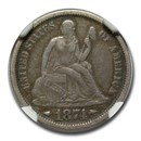 1874 Liberty Seated Dime VF-35 NGC (Arrows)