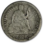 1874 Liberty Seated Dime VG
