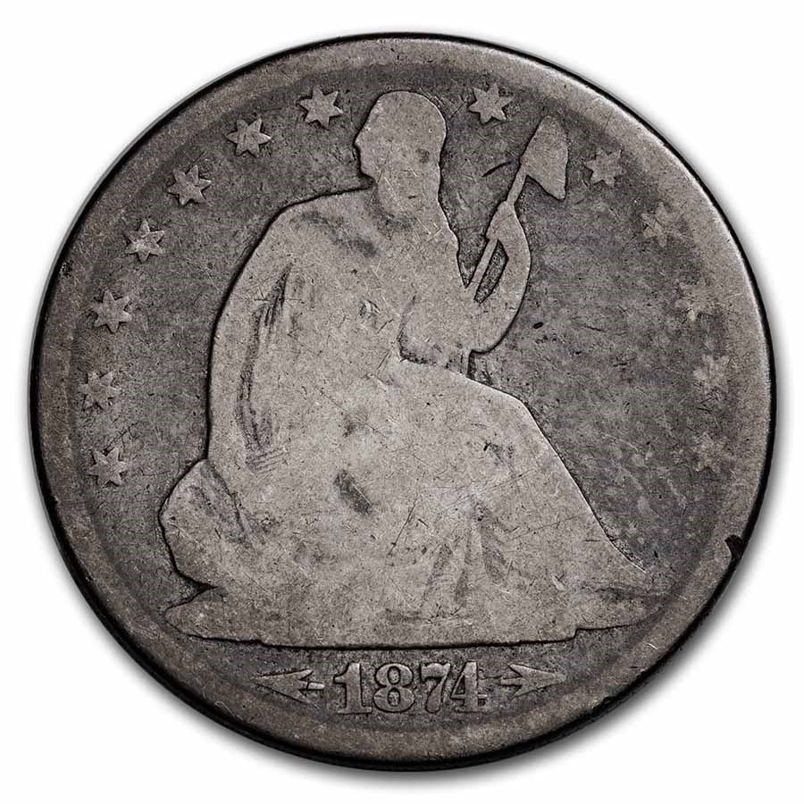 1874 Liberty Seated Half Dollar Good