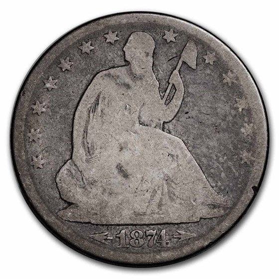 1874 Liberty Seated Half Dollar Good 1874 Liberty Seated Half Dollar Good