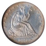 1874 Liberty Seated Half Dollar PR-63 PCGS (Arrows)