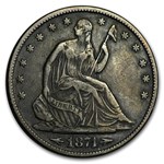 1874 Liberty Seated Half Dollar XF