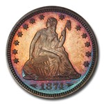 1874 Liberty Seated Quarter PR-66+ PCGS CAC (Arrows)