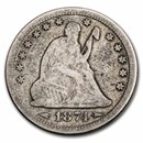 1874 Liberty Seated Quarter VG