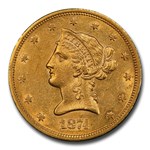 1874-S $10 Liberty Gold Eagle AU-58 PCGS CAC
