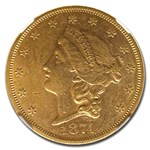 1874-S $20 Liberty Gold Double Eagle AU-58 NGC
