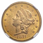 1874-S $20 Liberty Gold Double Eagle MS-60 NGC