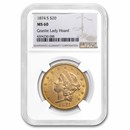 1874-S $20 Liberty Gold Double Eagle MS-60 NGC