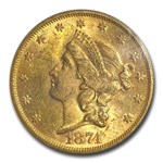 1874-S $20 Liberty Gold Double Eagle MS-62 PCGS