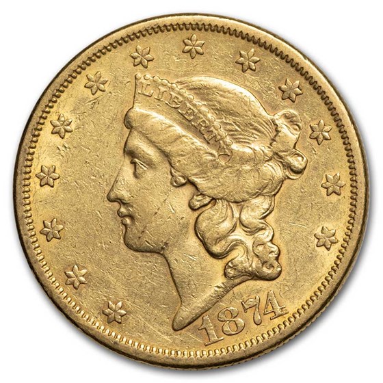 1874-S $20 Liberty Gold Double Eagle XF 1874-S $20 Liberty Gold Double Eagle XF