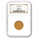 1874-S $5 Liberty Gold Half Eagle AU-53 NGC