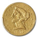 1874-S $5 Liberty Gold Half Eagle VF-25 PCGS