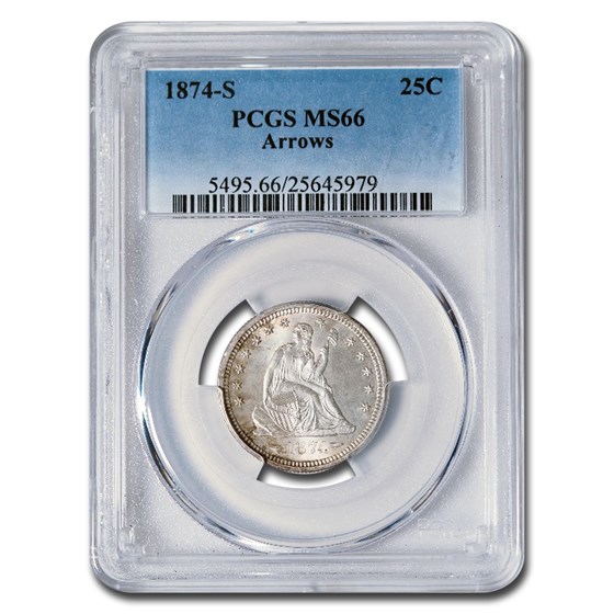 1874-S Liberty Seated Quarter MS-66 PCGS (Arrows) 1874-S Liberty Seated Quarter MS-66 PCGS (Arrows)