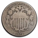 1874 Shield Nickel Good