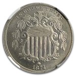 1874 Shield Nickel PF-67+ NGC