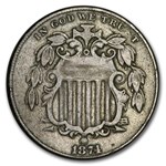 1874 Shield Nickel VF