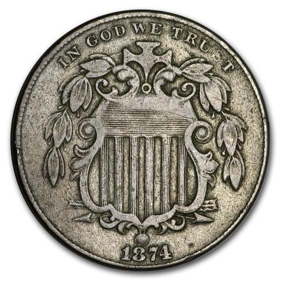 1874 Shield Nickel VF 1874 Shield Nickel VF