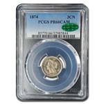 1874 Three Cent Nickel PR-66 Cameo PCGS CAC