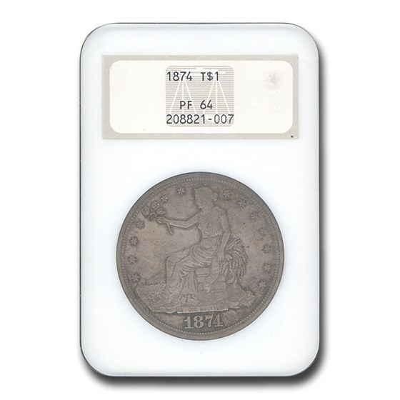 1874 Trade Dollar PF-64 NGC 1874 Trade Dollar PF-64 NGC