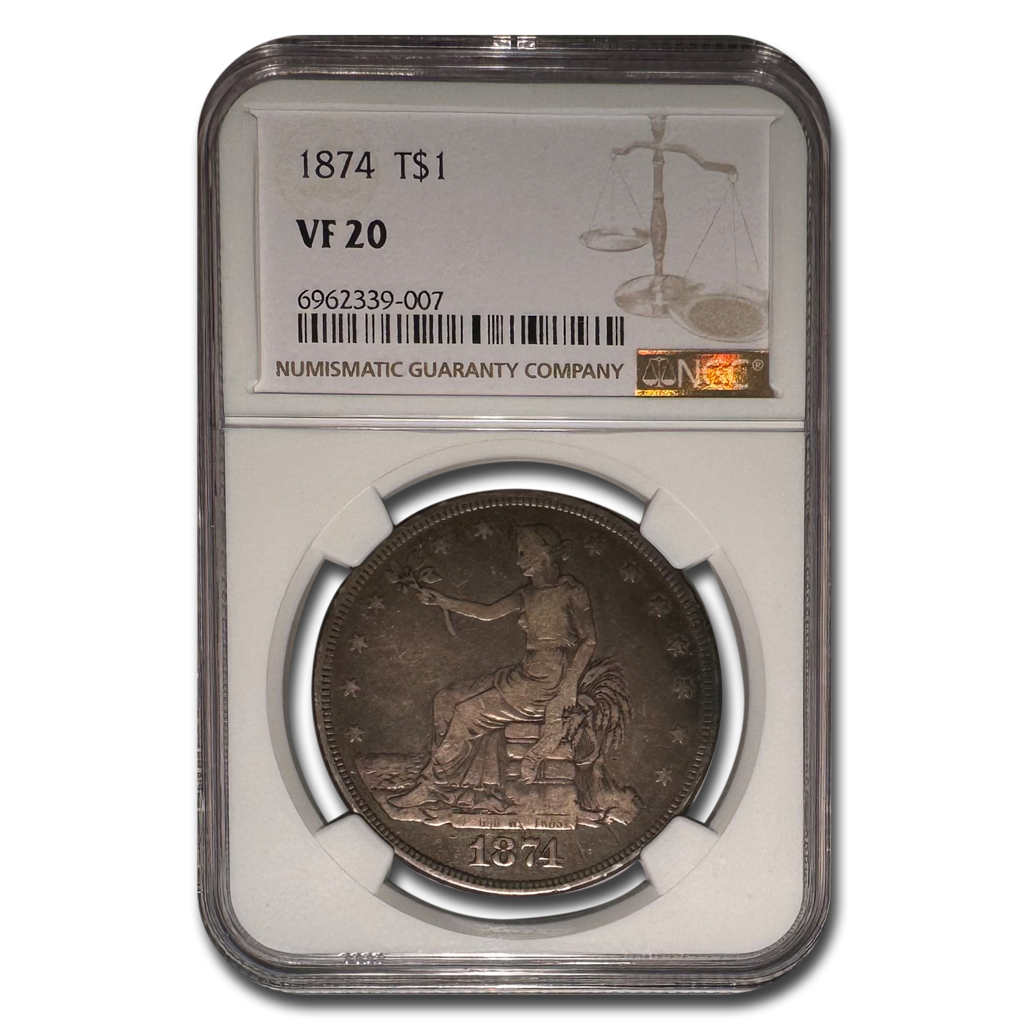 1874 Trade Dollar VF-20 NGC