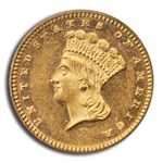 1875 $1 Indian Head Gold MS-62 PCGS CAC