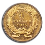 1875 $1 Indian Head Gold MS-62 PCGS CAC