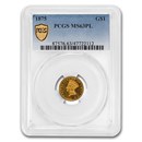 1875 $1 Liberty Head Gold MS-63 PCGS (PL)