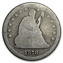1875-1878-CC Carson City Liberty Seated Quarter Avg Circ