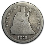1875-1878-CC Carson City Liberty Seated Quarter Avg Circ