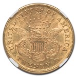 1875 $20 Liberty Gold Double Eagle AU-55 NGC