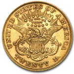 1875 $20 Liberty Gold Double Eagle AU