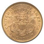 1875 $20 Liberty Gold Double Eagle MS-61 NGC