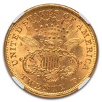1875 $20 Liberty Gold Double Eagle MS-61 NGC
