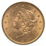 1875 $20 Liberty Gold Double Eagle MS-61 NGC