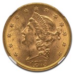 1875 $20 Liberty Gold Double Eagle MS-62 NGC
