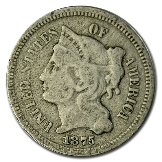 1875 3 Cent Nickel VG 1875 3 Cent Nickel VG
