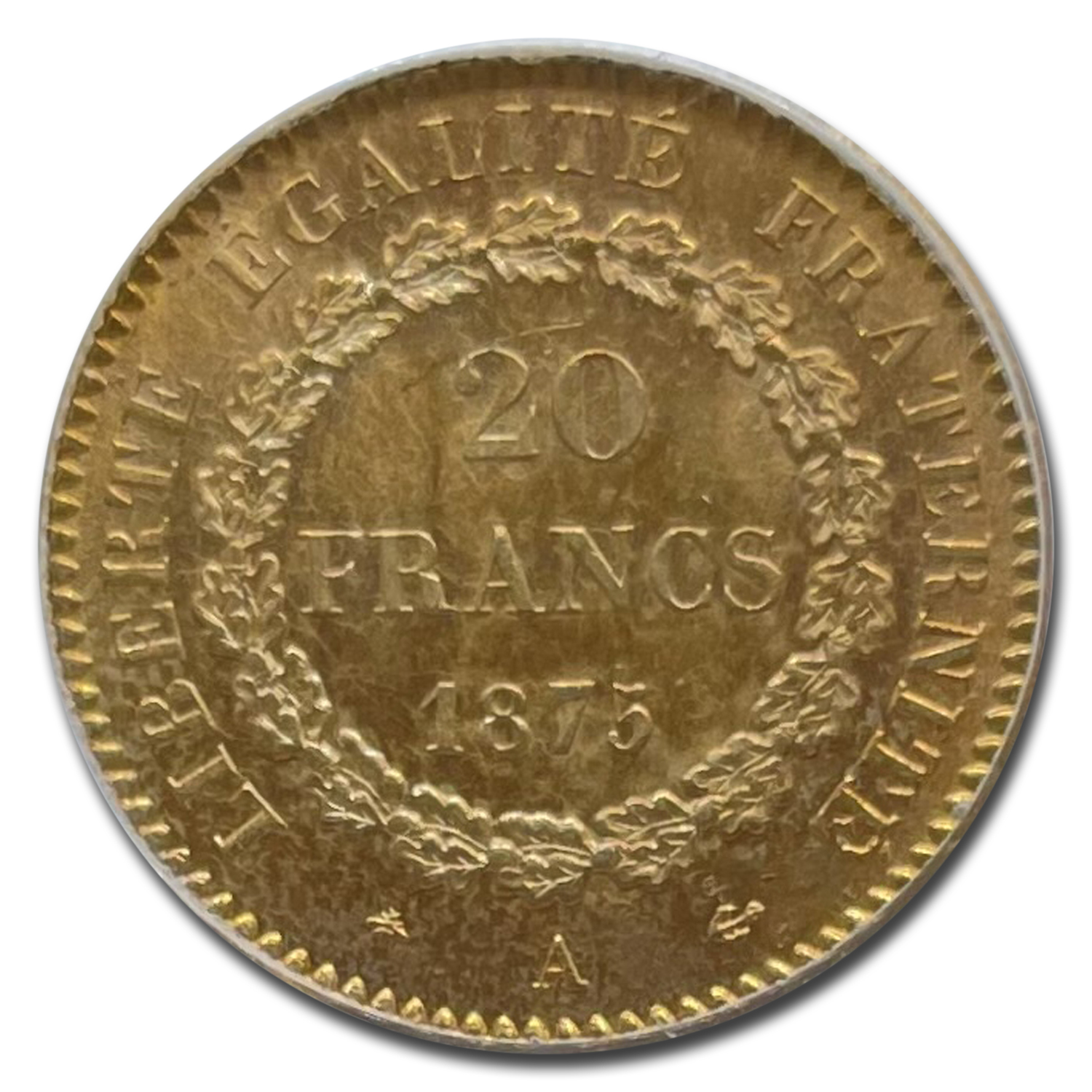 Buy 1875-A France Gold 20 Francs Angel MS-65 PCGS | APMEX