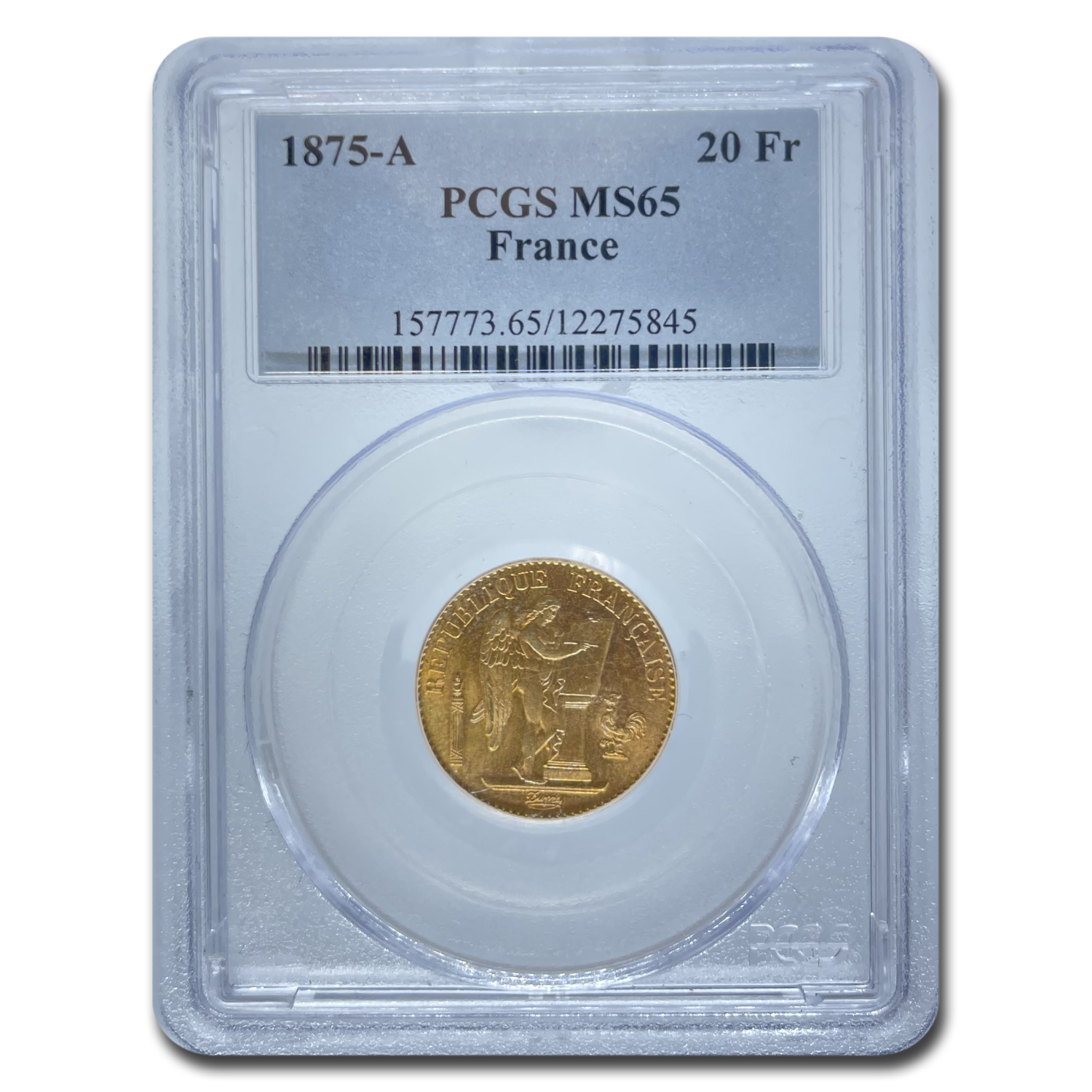 Buy 1875-A France Gold 20 Francs Angel MS-65 PCGS | APMEX