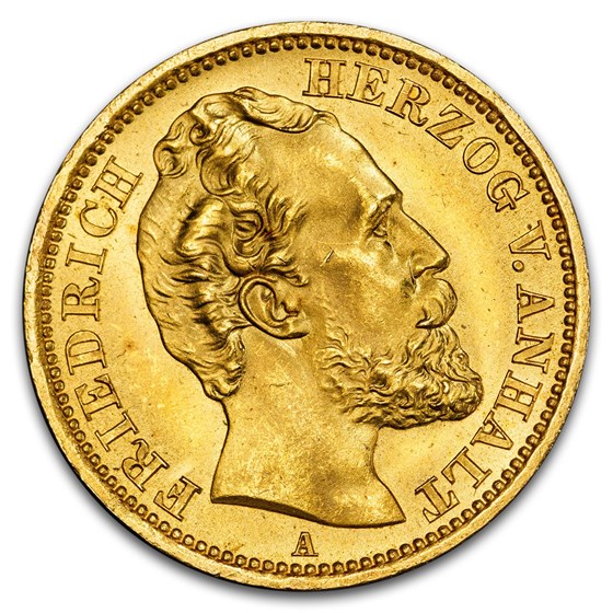 1875-A Germany Gold 20 Mark Friedrich I MS-66 PCGS (Anh-Des)