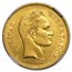1875 A Venezuela Gold 5 Venezolanos Simon Bolivar AU Details NGC