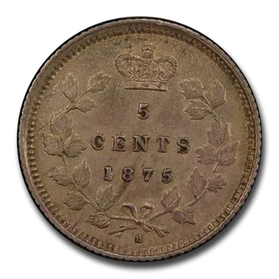 1875 Canada Silver 5 Cents Victoria AU-50 PCGS 1875 Canada Silver 5 Cents Victoria AU-50 PCGS