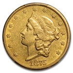 1875-CC $20 Liberty Gold Double Eagle AU-50 PCGS