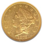 1875-CC $20 Liberty Gold Double Eagle AU-58 NGC